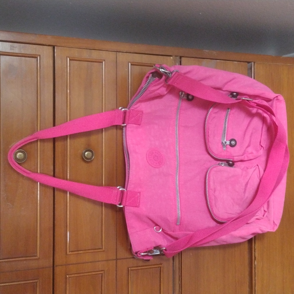 Large Pink Kipling Tote Bag